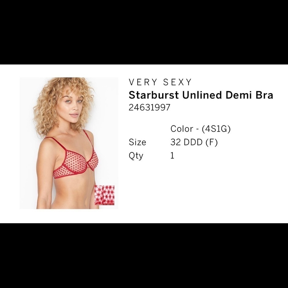 Victoria’s Secret Very Sexy Starburst Demi Bra